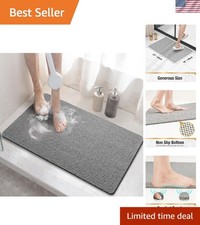 Shower mat Non Slip, 24 x 16 Inch Bath Mat for Tub with Drain Holes, Soft PVC...
