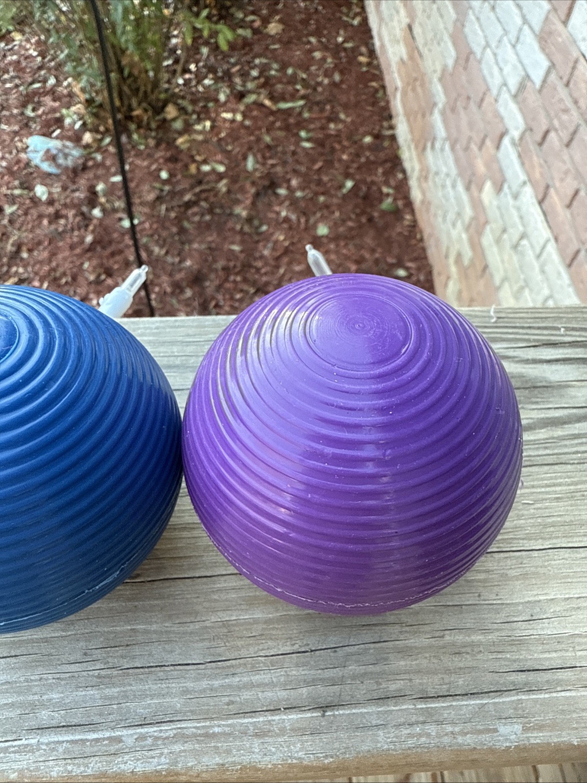 Set of 6 Sportcraft Solid Color Ribbed Croquet Balls 3” Colorful Balls Only