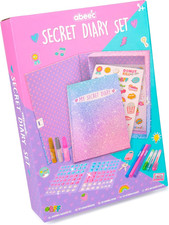 Purple Secret Diary Set for Girls – Lockable Glitter Notebook with Gel Pens, Fel