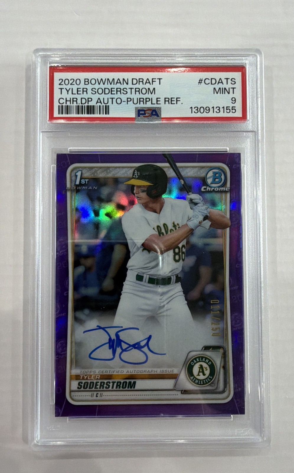 2020 Bowman Draft - Chrome Draft Picks Autographs Tyler Soderstrom #CDA-TS...