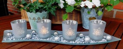 Windlicht Teelichthalter Elenor Ice Cristal  Boltze Glas