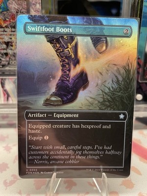 Swiftfoot Boots (Borderless) Foundations MTG Foil Near Mint 
