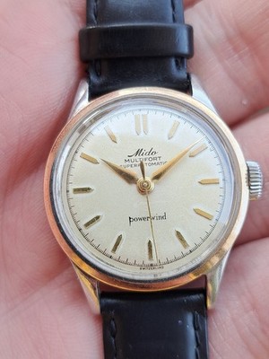 Mido Powerwind Superautomatic Vintage Borgel Stahl Rosegold