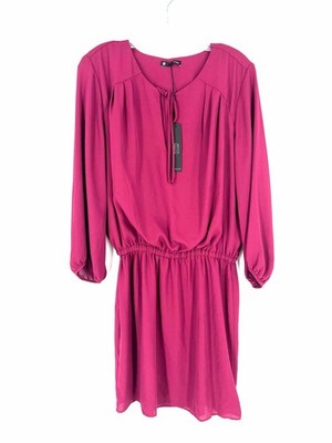 Krisa Size M Berry Keyhole Cinched NEW Designer Dress