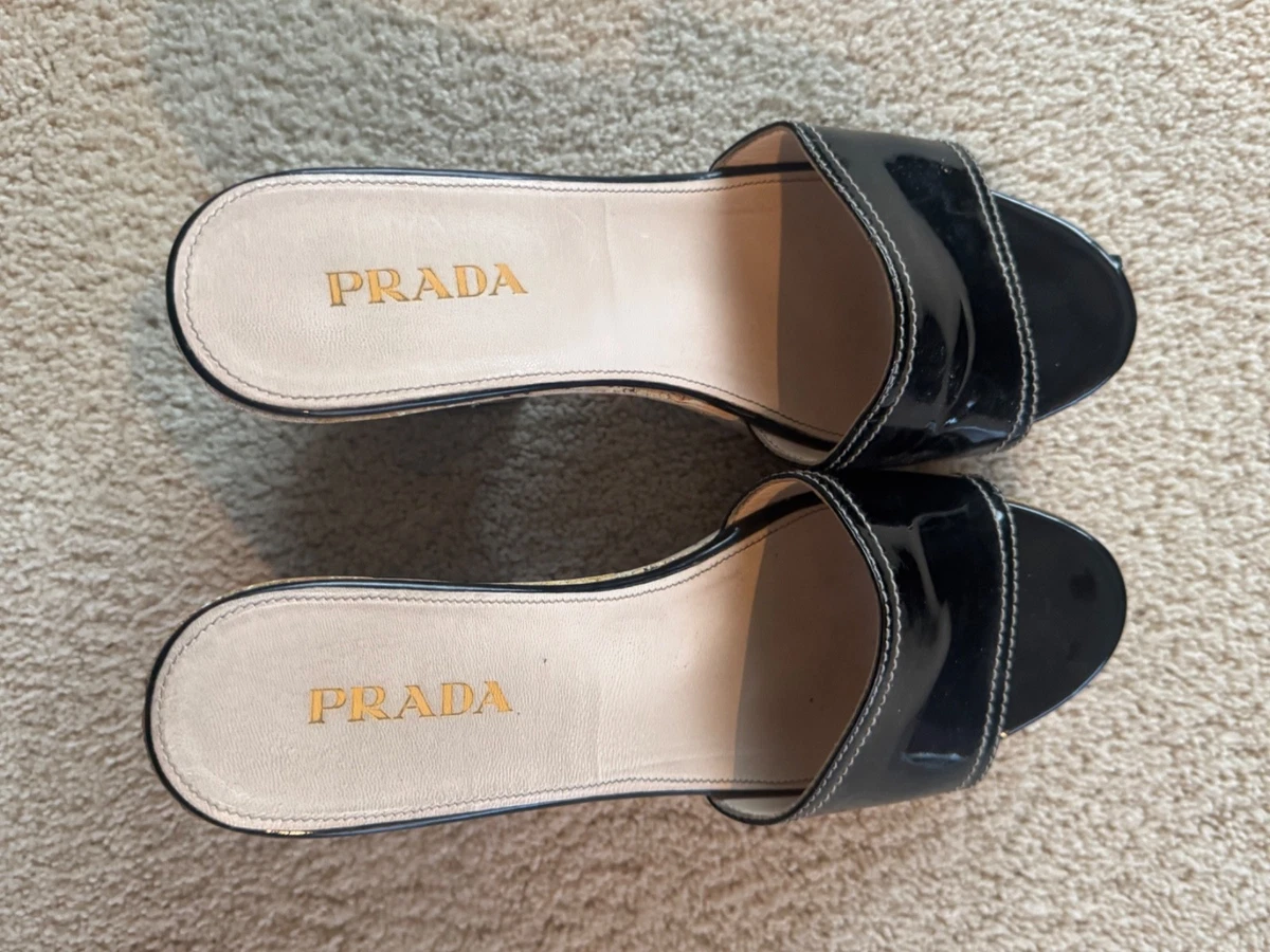 PRADA Women's Patent Leather Sandals and Flip Flops for sale | eBay