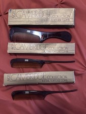THREE Vintage 1981 Avon Cambridge Collection Rattail  Handled Tortoise Comb New