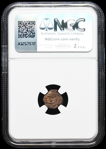 ITALY, Norman Sicily - Messina. William II, 1169-1189. Æ Follaro NGC XF Details - Picture 2 of 2