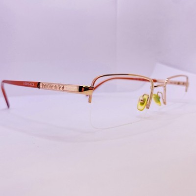 Versace Eyeglasses Frames Authentic Mod. 1066 1053 50 [] 18 135 Beige Gold Half