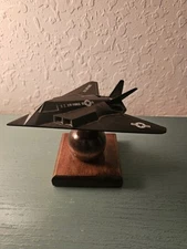 Vintage Ertl F-117A Stealth  Diecast Aircraft Model In Flight On Wood...