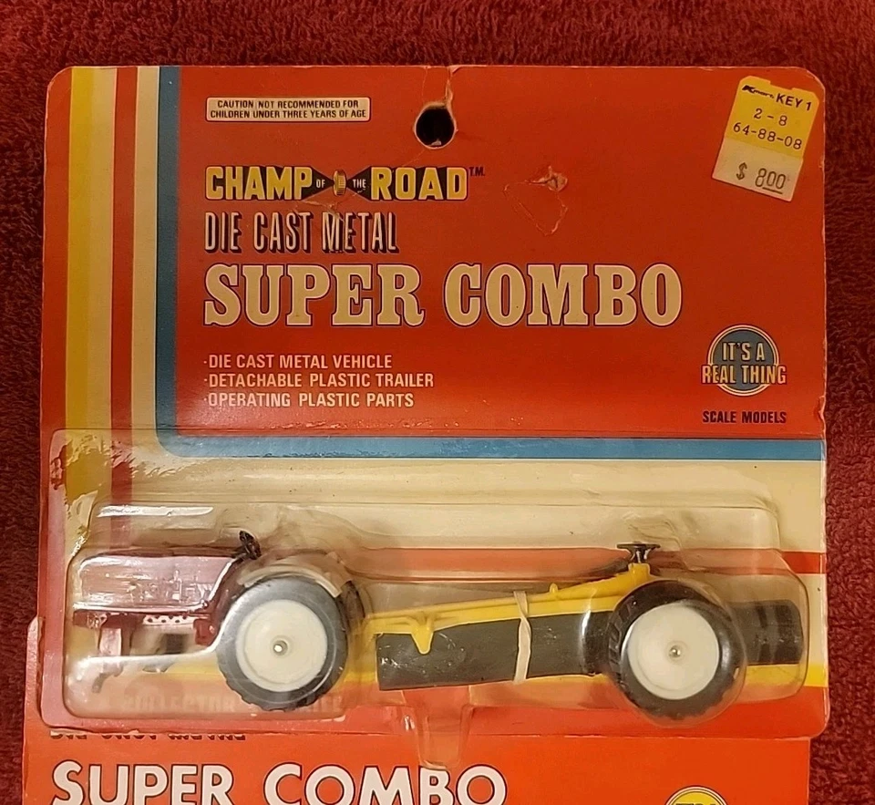 VTG Champ of the Road Farm Tractor Log trailer(ERROR) & Wrecker 1:55  Kmart  - Image 3 of 4