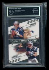 2010 Panini Prestige Connections Wes Welker Tom Brady #2 Football Arena Club 9.5