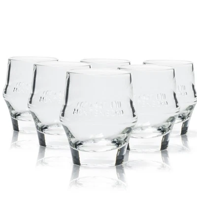6x Montenegro Amaro Likör Glas Shotglas 2cl Schnaps Gläser Stamper Relief Druck