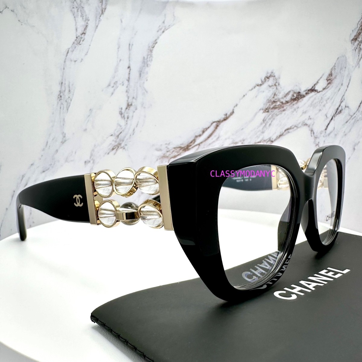 CHANEL  メガネ CHANEL Eyeglasses: Pilot Eyeglasses, metal & calfskin — Fashion