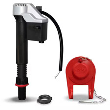 Toilet Fill Valve Flapper Kit QuietFILL 2 Inch Universal Repair Running Toilet
