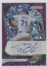 2020 Panini Prizm Rookie FOTL Purple Shimmer /7 TJ Zeuch #RA-TZ Auto 0e4z