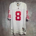 Reebok NFL San Francisco 49ers Steve Young 8 White 1990 Throwback Jersey Men L