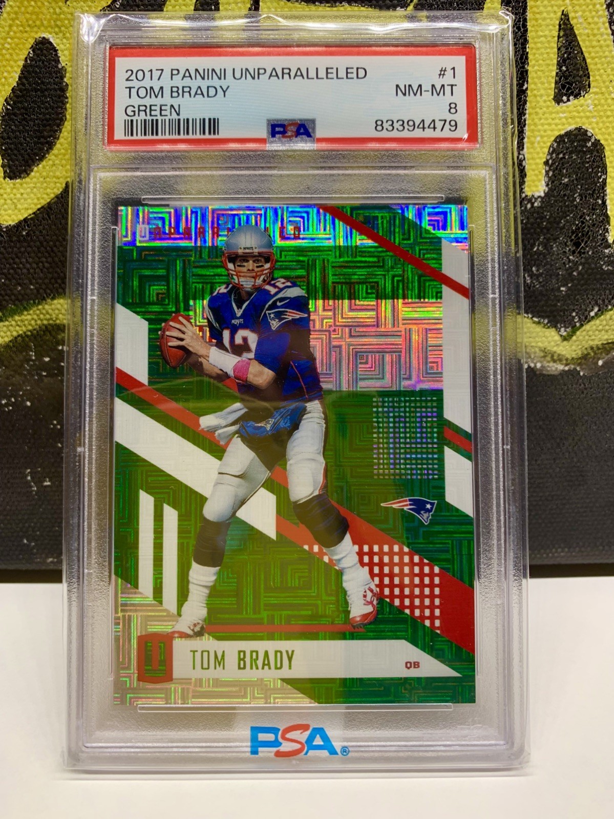 Tom Brady 2017 Unparelleled  PSA Authentic #4/5,only 2 in the world PSA graded  view 9