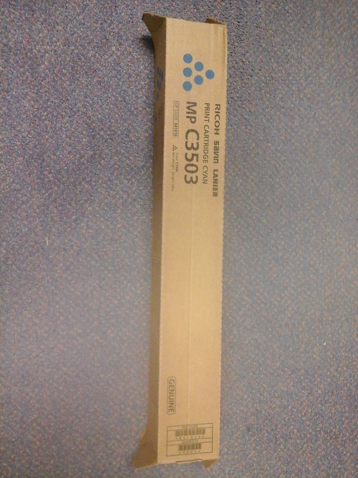 Genuine Ricoh 841816 C3503 Cyan Toner Print Cartridge Vat inc Open