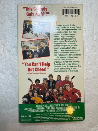 The Mighty Ducks (VHS, 1993) - Picture 4 of 12