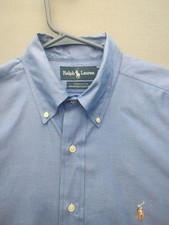 Ralph Lauren Yarmouth Men's 16-32 Blue Dress Shirt Long Sleeve