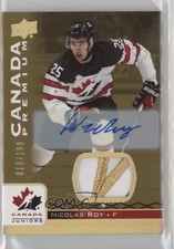 2017 Upper Deck Team Canada Juniors Premium Materials /199 Nicolas Roy Auto u3c