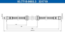 ATE BREMSSCHLAUCH VORNE passend für MERCEDES C-KLASSE | 83.7715-0603.3