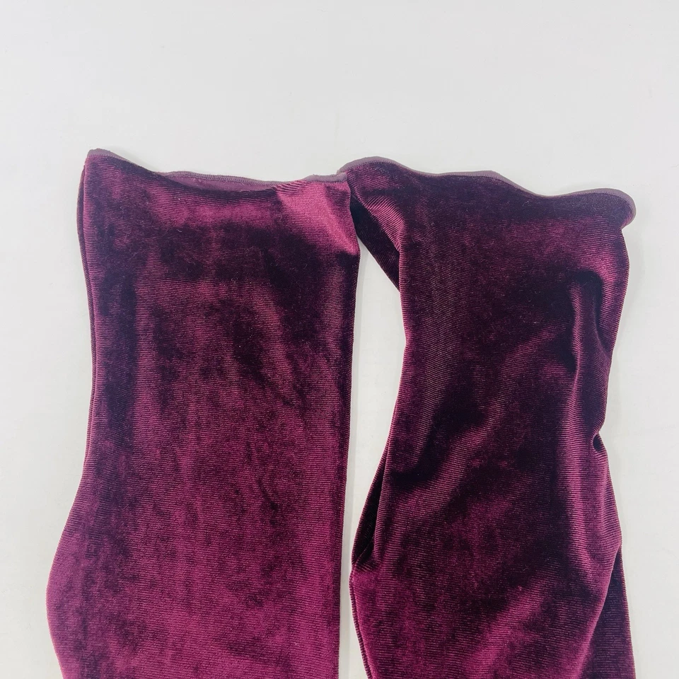 Calcetines tobilleros de terciopelo de lujo para mujer Hue tallas de zapatos 6-10 en rojo/púrpura 1461 Foto 4 de 4