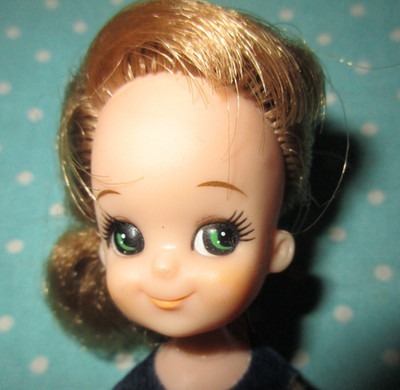 1960s Vintage Takara Chibikko Mate Chi Chan Doll Japan Green Eyes Red Hair