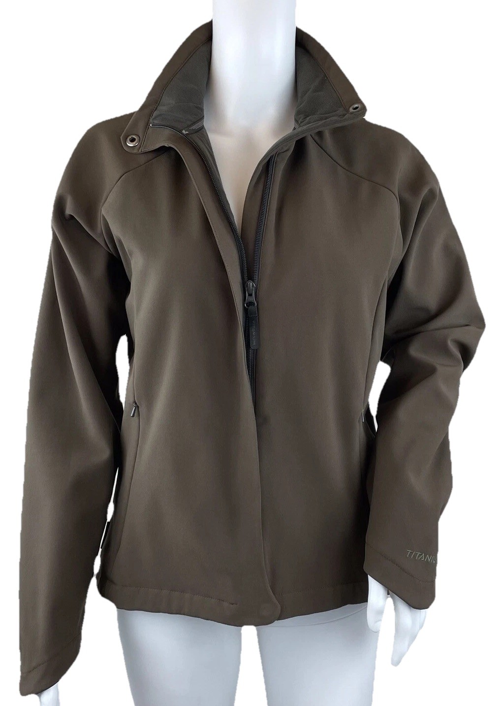 Columbia Titanium Brown Softshell Jacket Full Zip… - image 1
