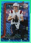 2025 Topps Chrome Football Drake Maye Blue Wave Refractor /150 Patriots