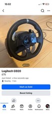 Logitech G29 Racing Steering Wheel Black with Pedals, Wires, and Shifter