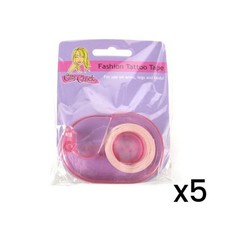 Body Art Tattoo Tape Elegant Touch City Chic Fancy Dress Costume Gift Pink x 5