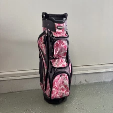 Women's Golf Cart Bag 14 Way Divider Naples Bay CMAX Lightweight Black Pink Used