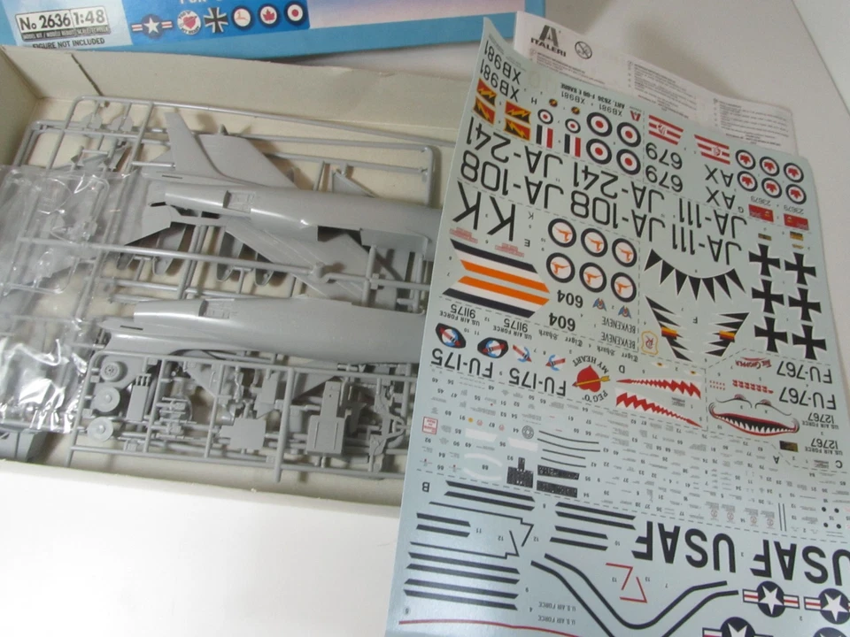 Italeri Model Aircraft Kit Unassembled + Instructions & Decals F-86 E Sabre 1:48 - Image 3 of 3