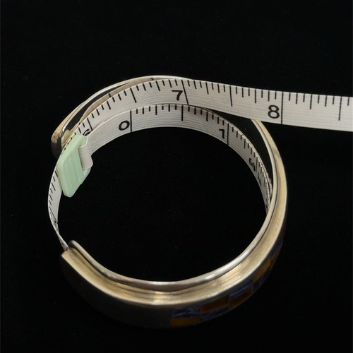 Taxco Crys 925 Sterlingsilber Tigerauge Sodalith-Inlay Armreif Armband 6,5" 51,8 g - Bild 10 von 12