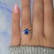 Blue Kyanite Ring / 925 Sterling Silver Ring / Healing Gemstone / Gifts for her