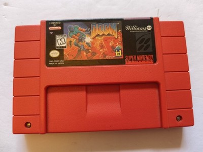 Doom Super Nintendo SNES id Software Red Cartridge Only - Tested & Working