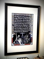 Lord of the Rings, The One Ring, Print of Calligraphy Art. *Frame Not Included*
