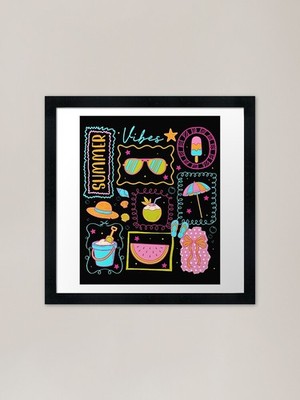 Gerahmtes gerahmtes Wandbild Sommerurlaub Chill Vibes Poster Leinwanddruck Bild