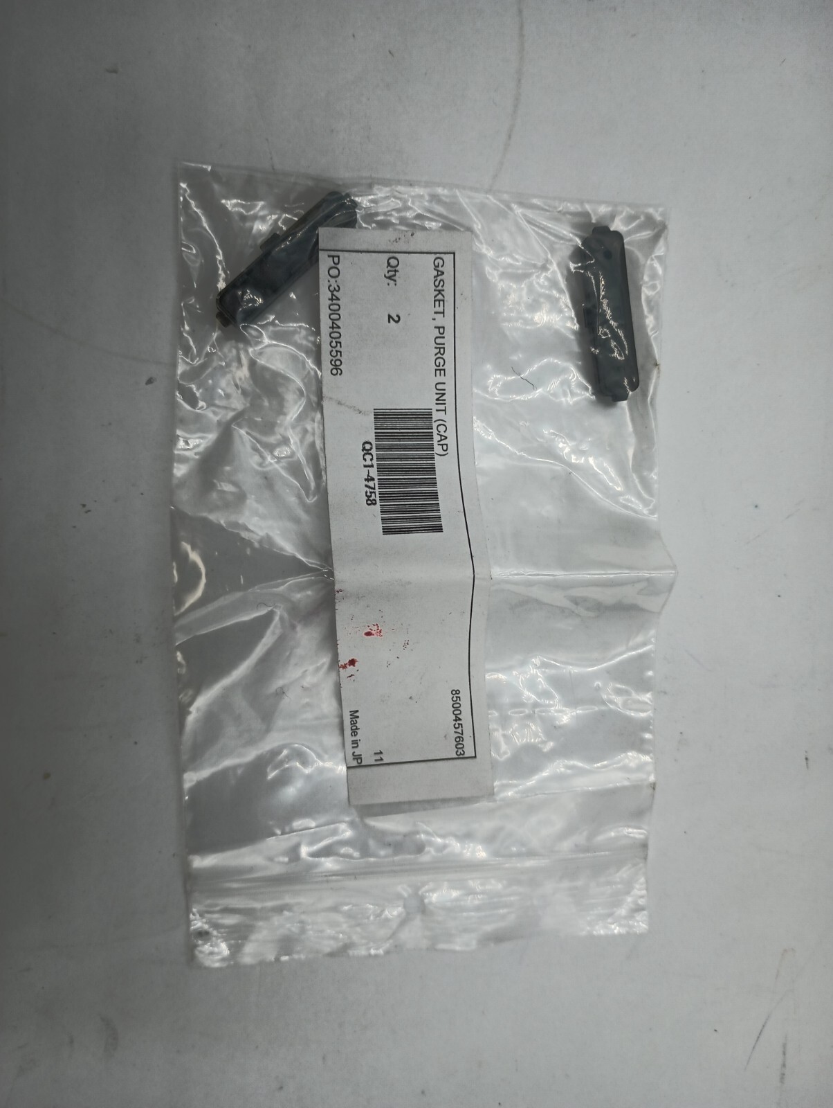 (2) GENUINE OEM PITNEY BOWES CANON QC1-4758 GASKET PURGE UNIT CAP NEW