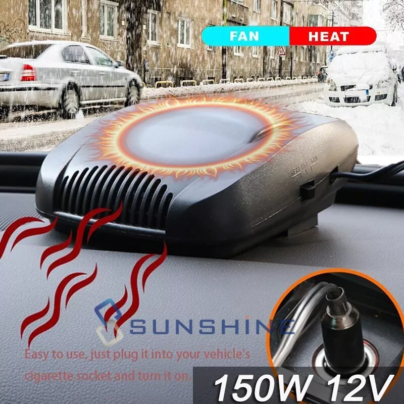 Car Defroster, Plug and Play Car Heater Fan Provides a Clear View Black  Universal for Cars