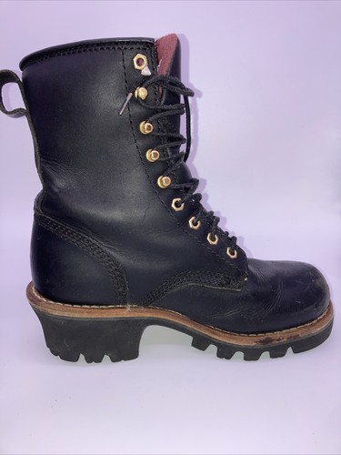 Chippewa Logger Boots Women's Size 8 M Black Leather Thinsulate Soft Toe L73045 - Picture 9 of 21