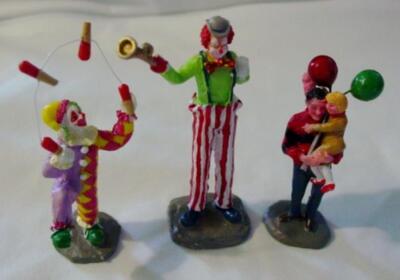 3) Lemax Village Collection Halloween Carnival Circus Clown