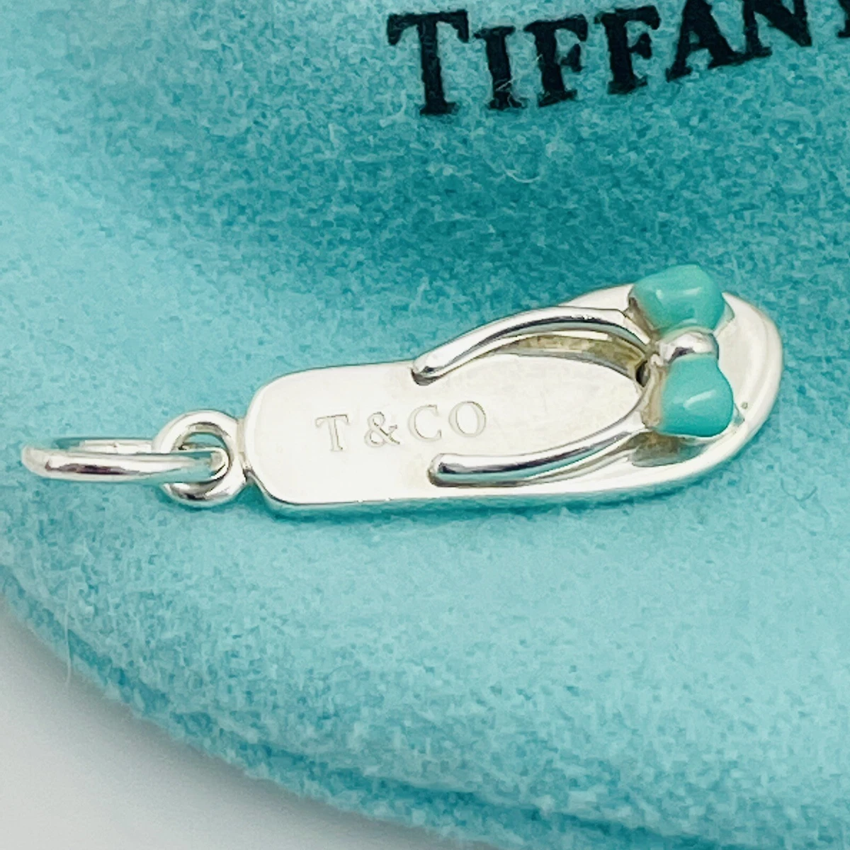Tiffany blue flip flops sales