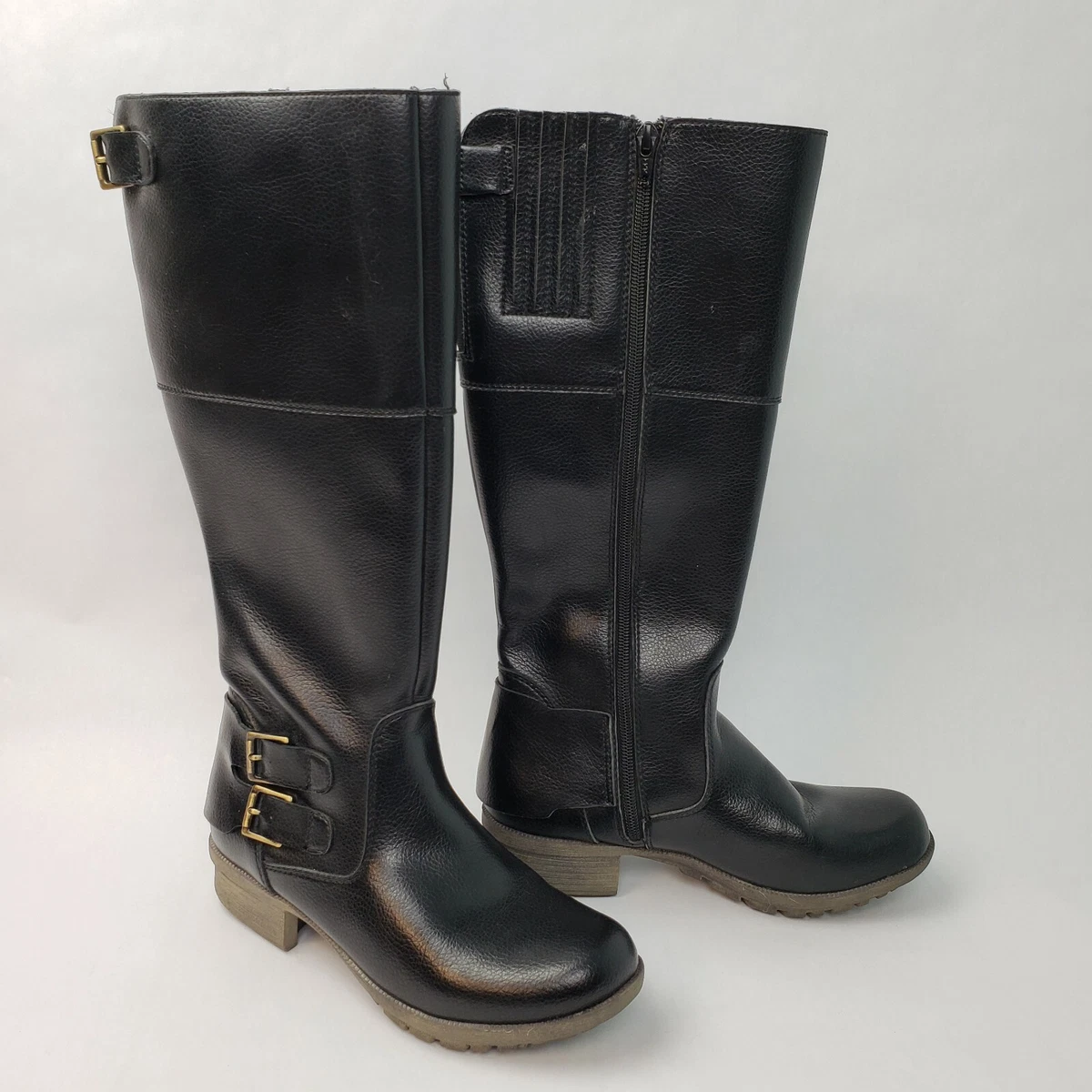 Clarks knee high shop black boots