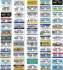 Personalize Custom License Plate Tag for Any State Auto Car Motorcycle ATV Moped