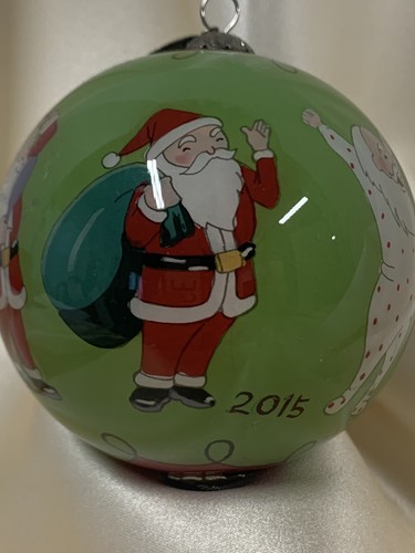 LI BIEN Pier 1 2015 Santa in Pajamas/Santa Suit Christmas Ornament 3"