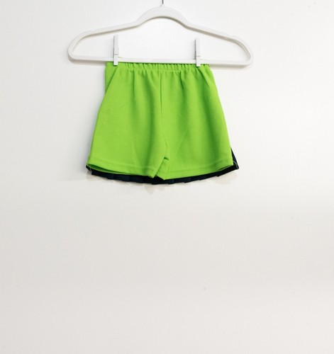 Cheerleader Skirt Kids Girls Light Green Navy Blue Polyester Pull On Size 4 - Picture 2 of 6