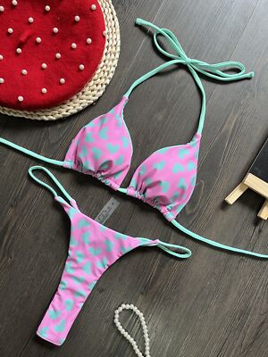 Heart Printing Sexy Backless Split Swimsuit | eBay