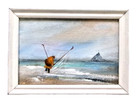 Petit tableau " Paysage maritime " signé Sautereau (?)
